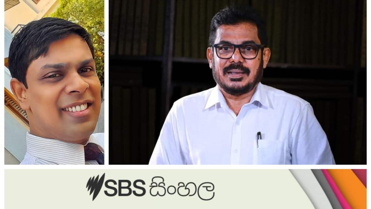 Ashoka Ranwala, speaker of the Sri Lankan parliament, and Archuna Ramanathan, MP