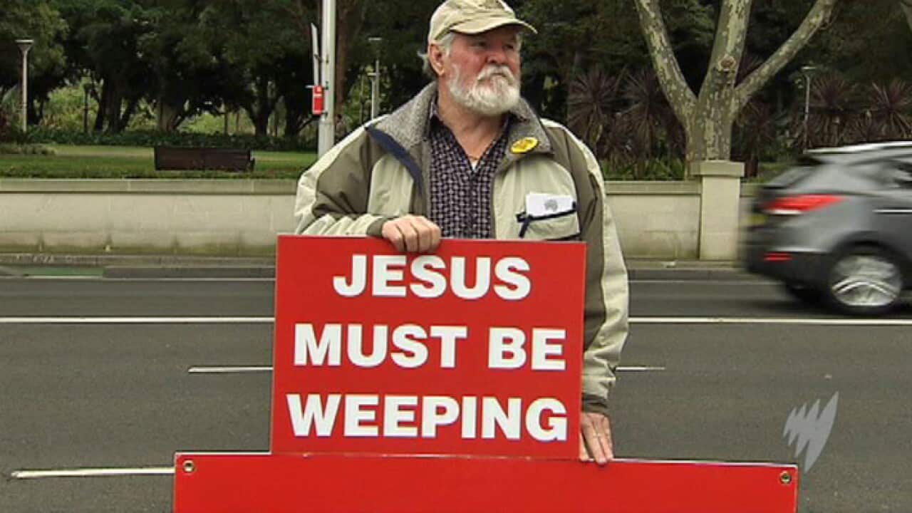 Protesters in Sydney. 