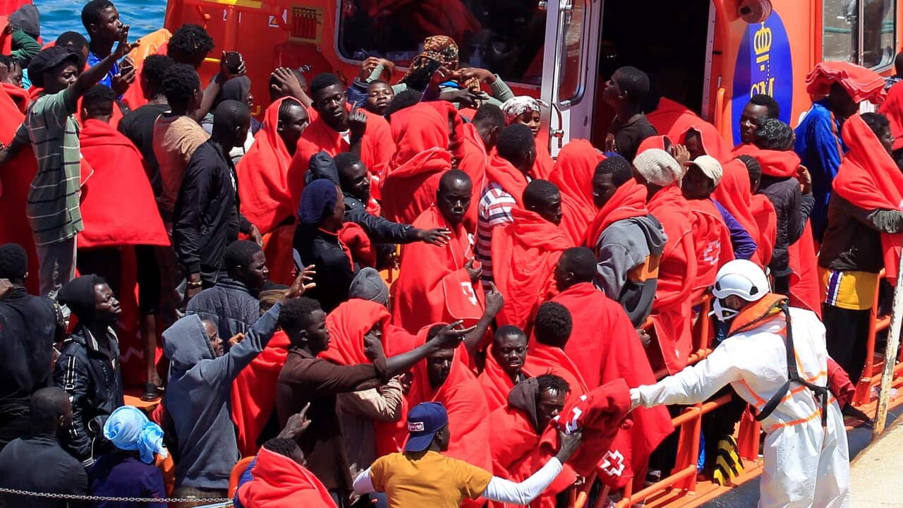 Some of the 238 Sub-Saharan migrants rescued