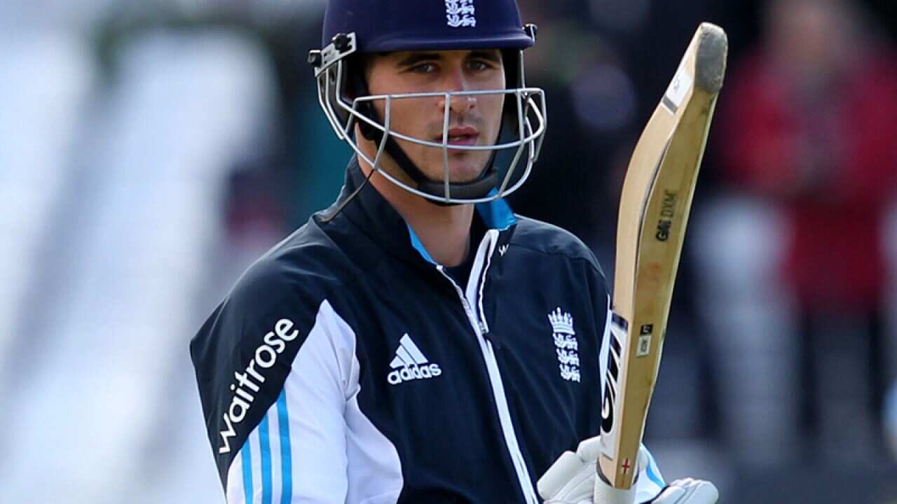 Alex Hales during a nets practice session
