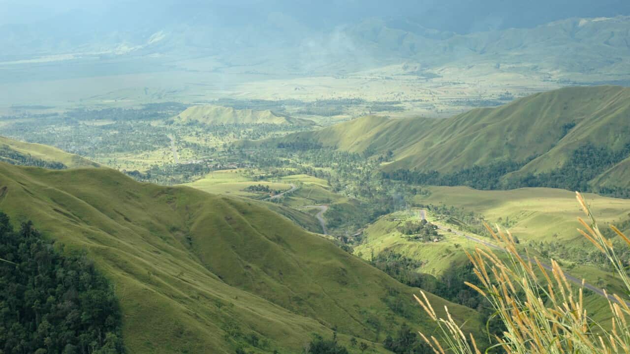 Green hills of the Papua New Guinea highlands