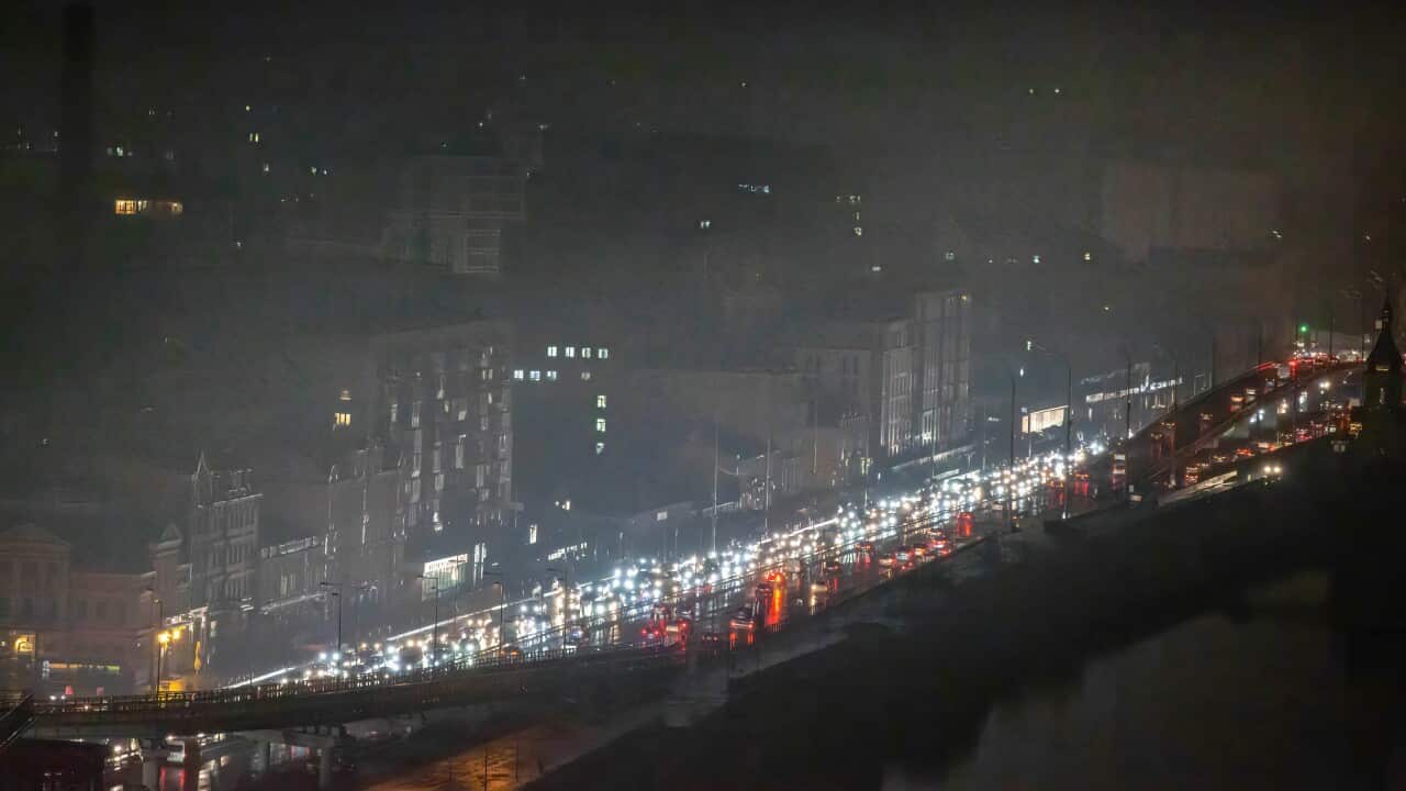 Kyiv, Ukraine without electricity - 25 Oct 2022