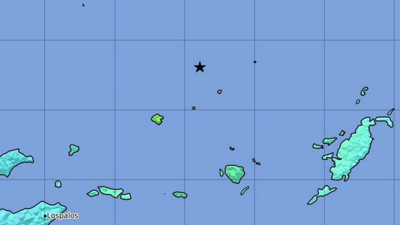 Location of a magnitude 7.3 Indonesia earthquake