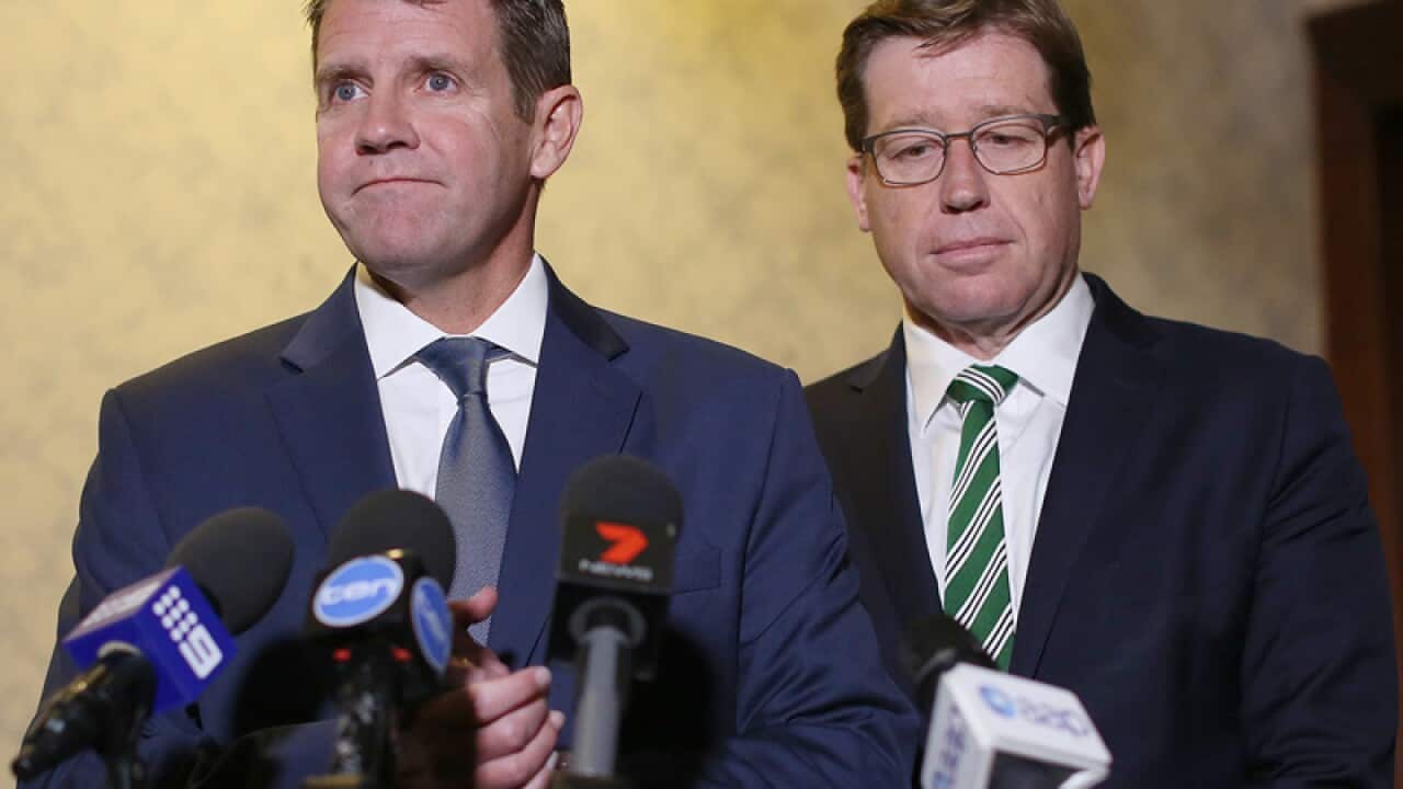NSW Premier Mike Baird (left) and Deputy Premier Troy Grant