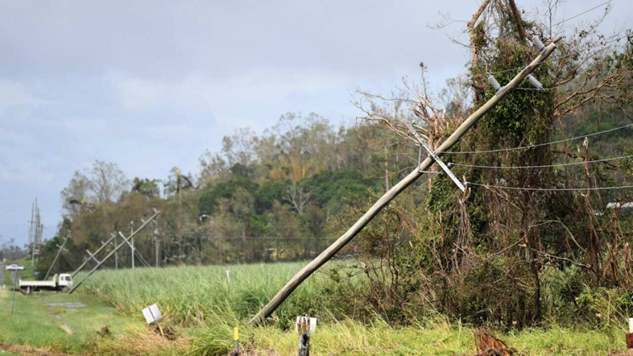 Damaged power lines