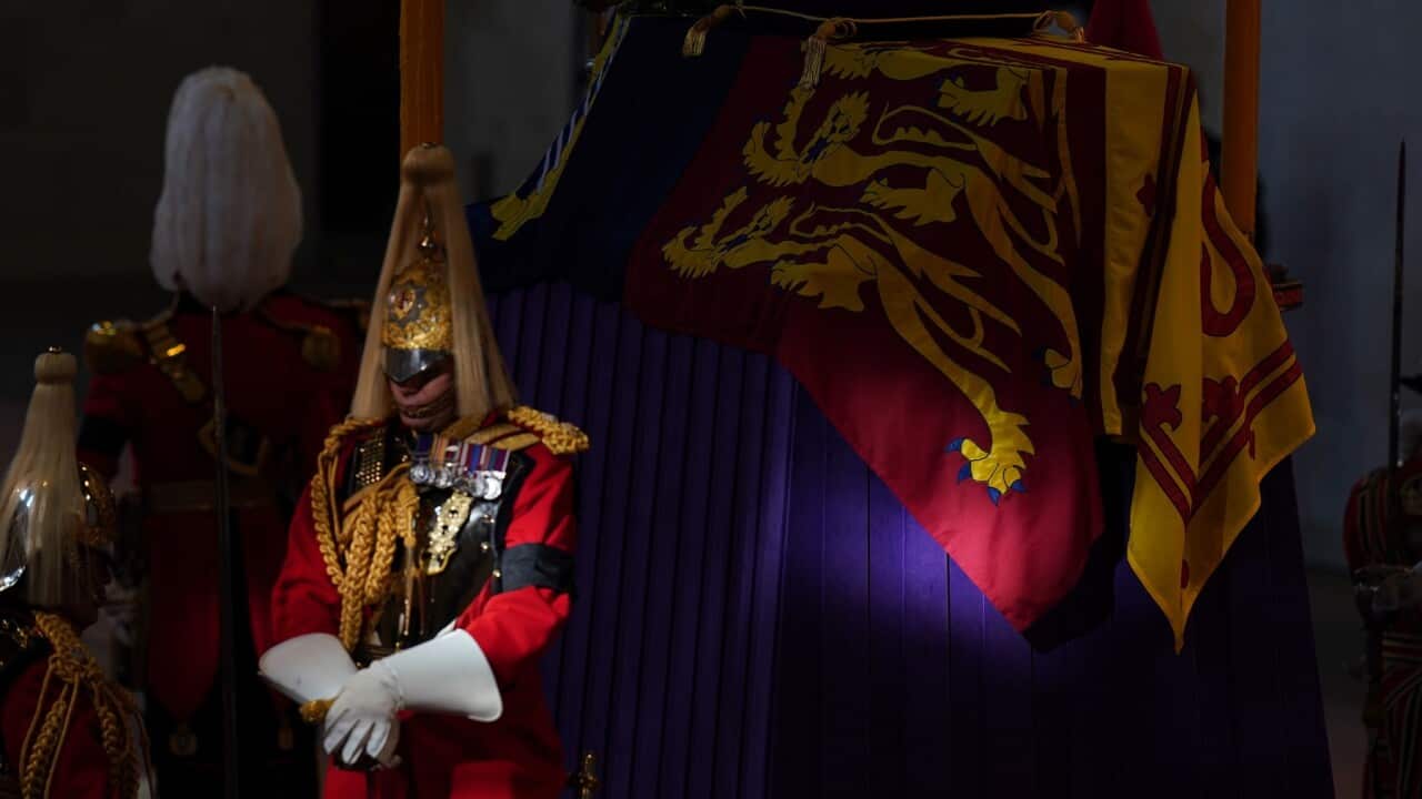 The Coffin Carrying Queen Elizabeth II Is Transferred From Buckingham Palace To The Palace Of Westminster