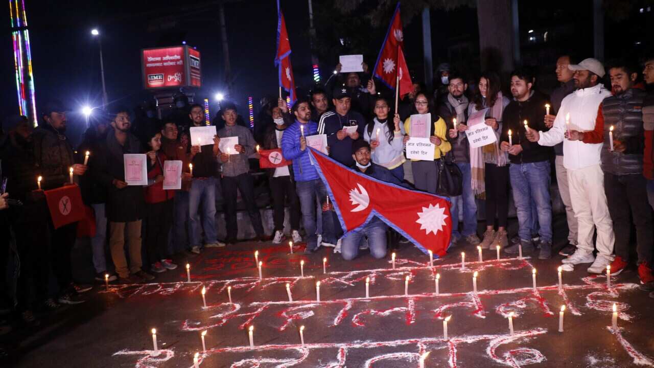 people gather at kathmandu after supreme court decision to reject the decision to dissolve legislature
