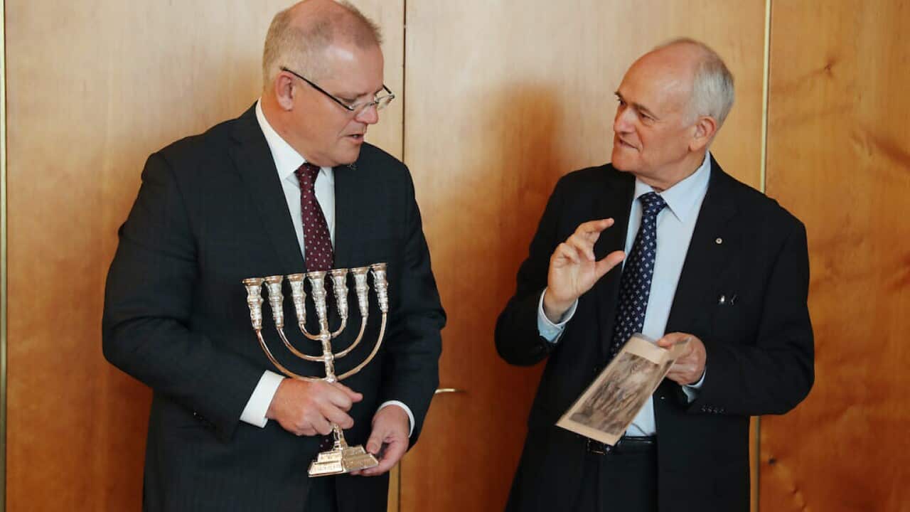 PM S Morrison with Peter Wertheim