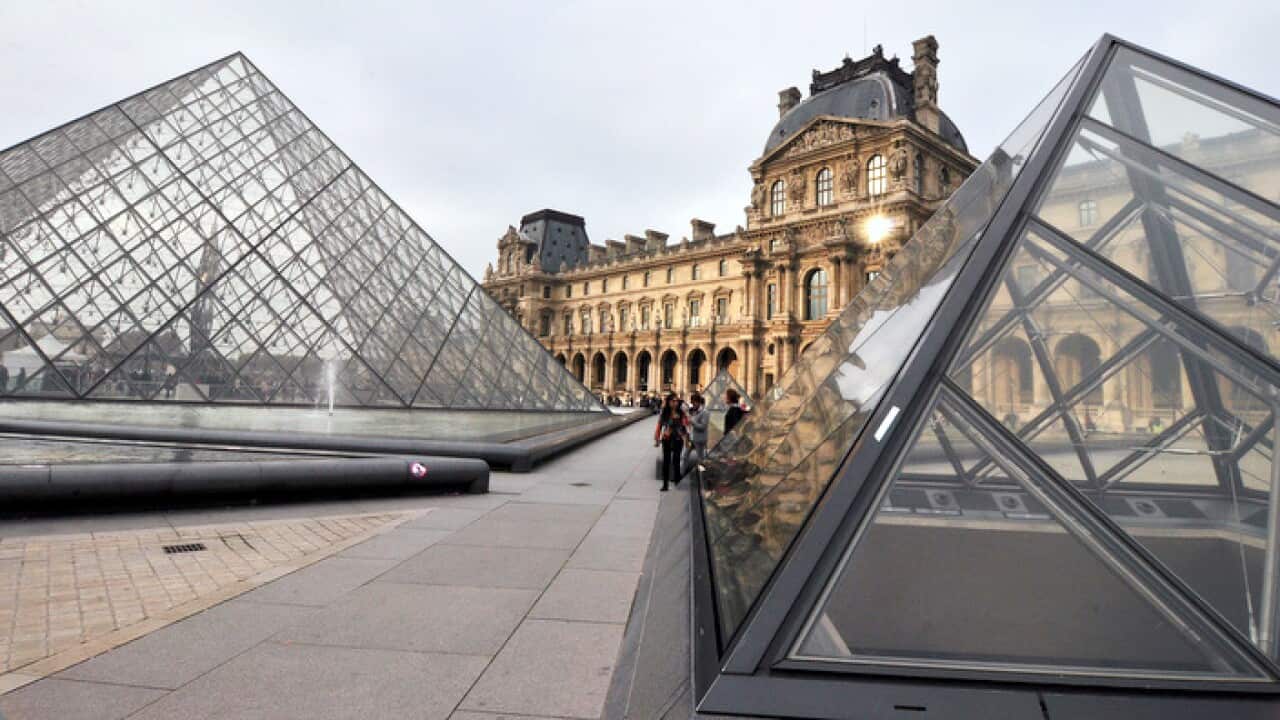 The famous Louvre museum in Paris