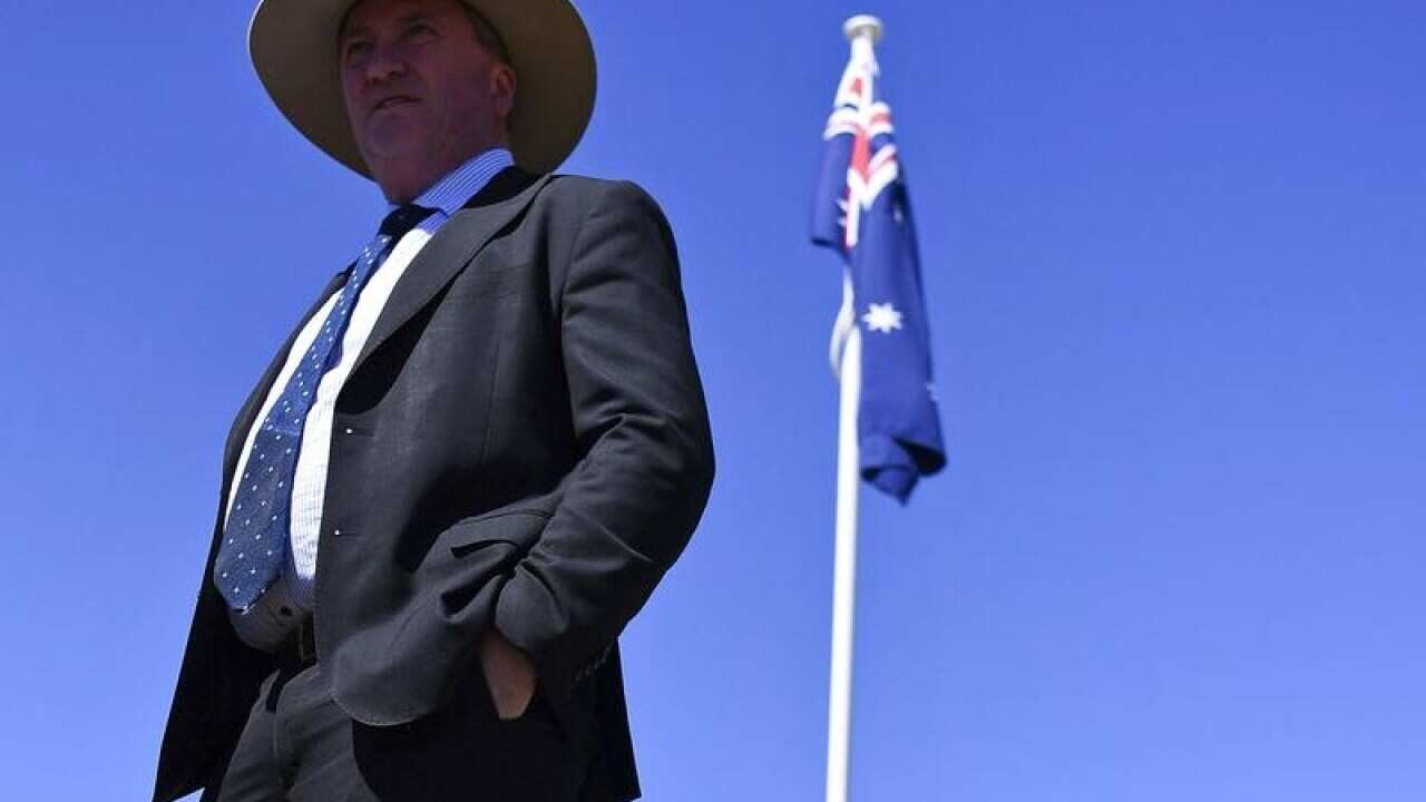 Barnaby Joyce on the campaign trail
