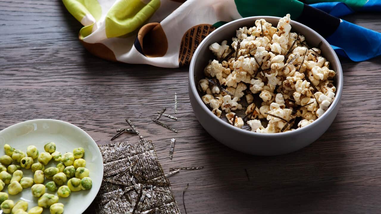 Wasabi popcorn with nori SBS Food