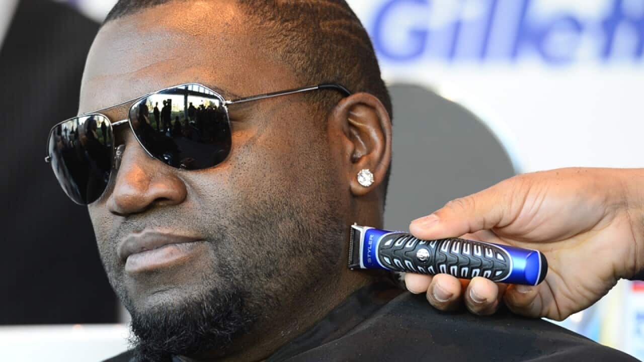 - Red Sox designated hitter David Ortiz has his beard shaved