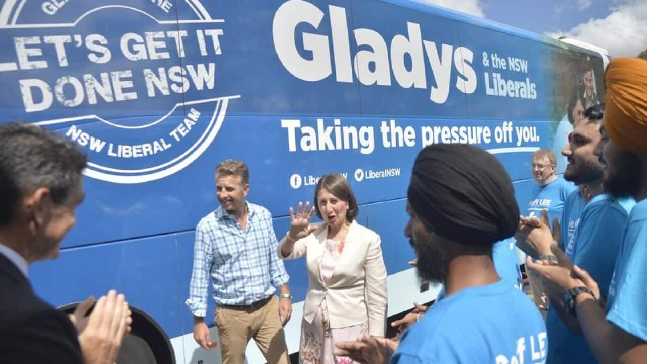 NSW Prer Gladys Berejiklian, Minister for Transport Andrew Constance