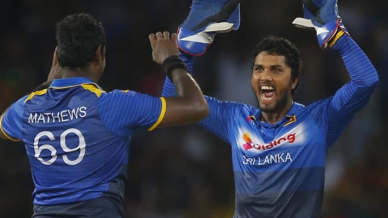 Dinesh Chandimal is replacing Angelo Mathews