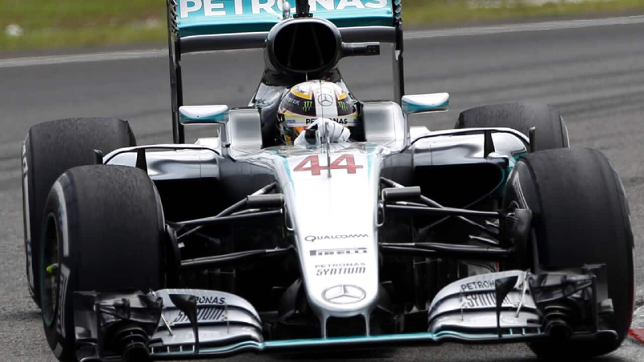 Mercedes driver Lewis Hamilton of Britain