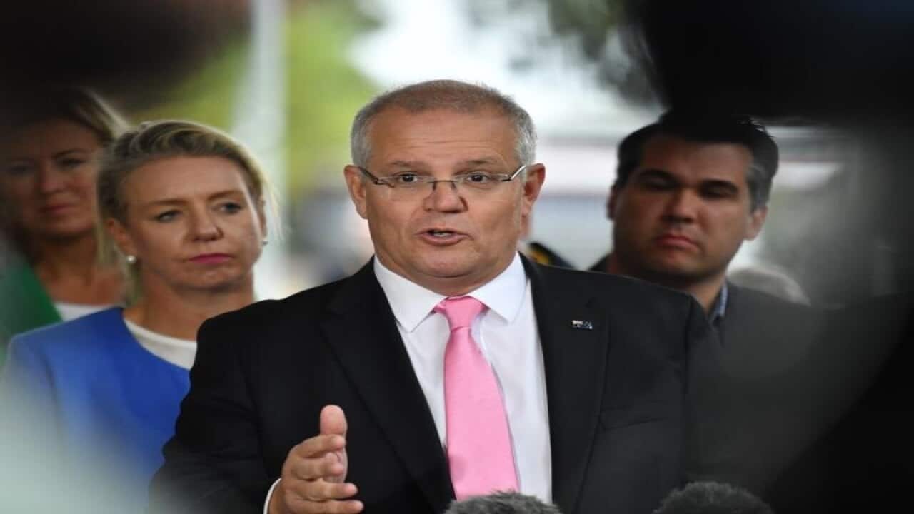 Prime Minister Scott Morrison speaks to media in Melbourne.