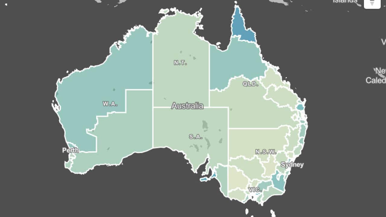 Australia Interactive Language Map German