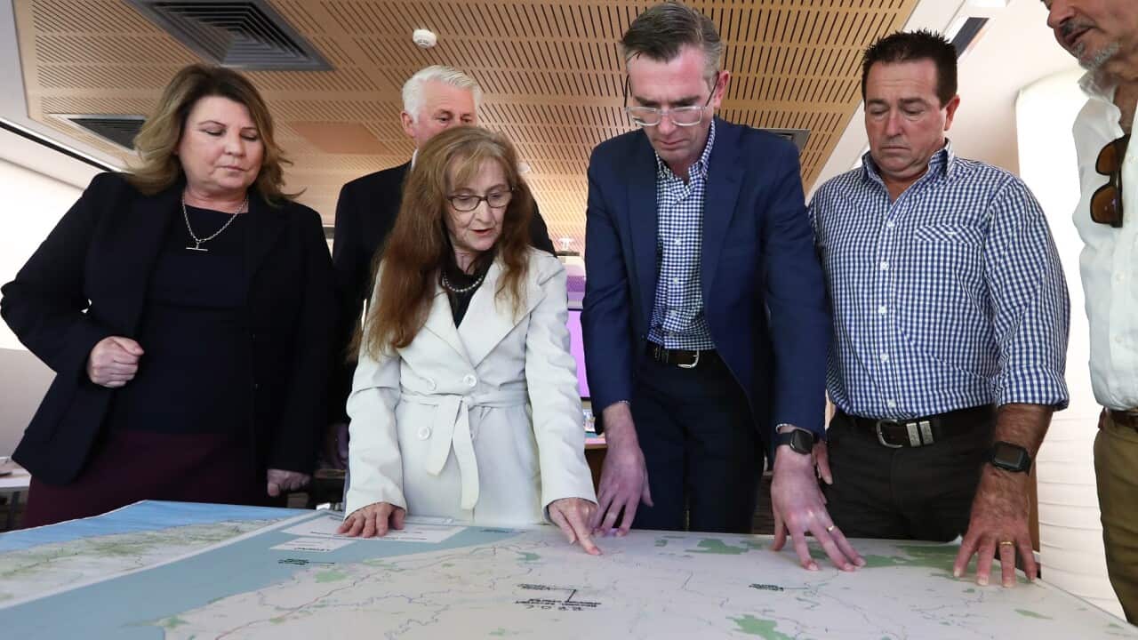 NSW Premier Dominic Perrottet during the release of the NSW floods report