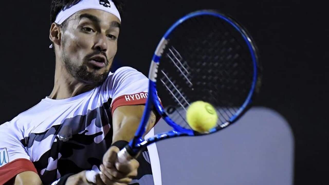 Italian tennis player Fabio Fognini