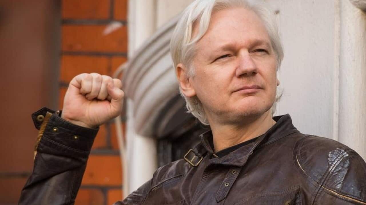 A file image of Julian Assange