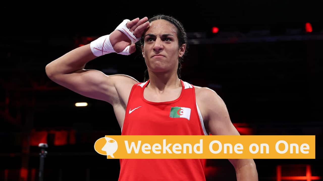 Imane Khelif has been at the centre of a row over her gender (Getty).png