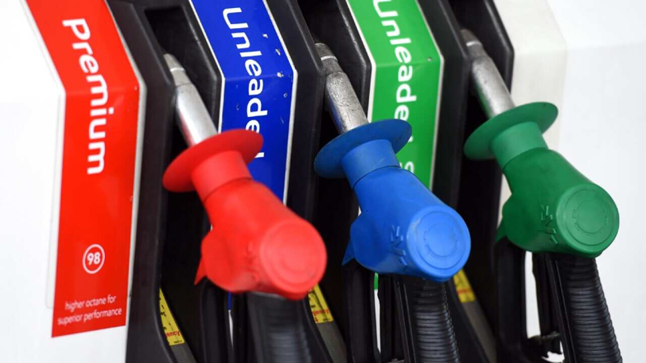 A petrol pump at a service station