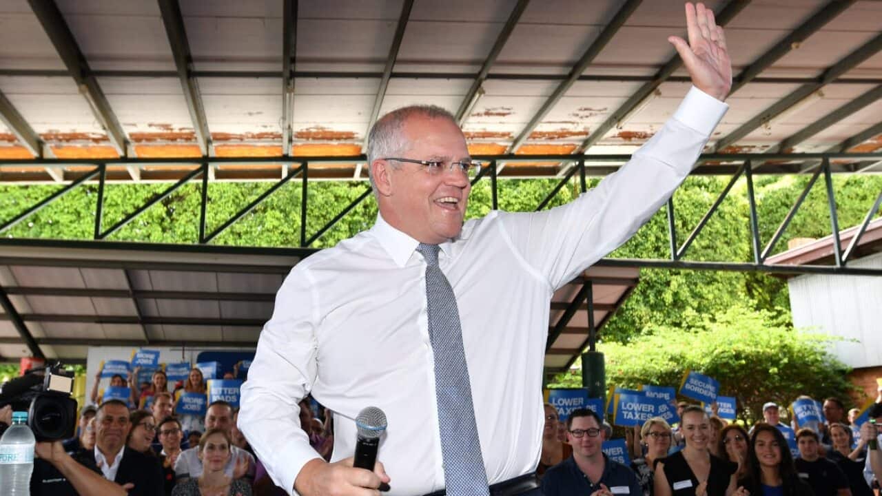 Waziri Mkuu Scott Morrison azungumza katika kampeni ya chama cha Liberal National