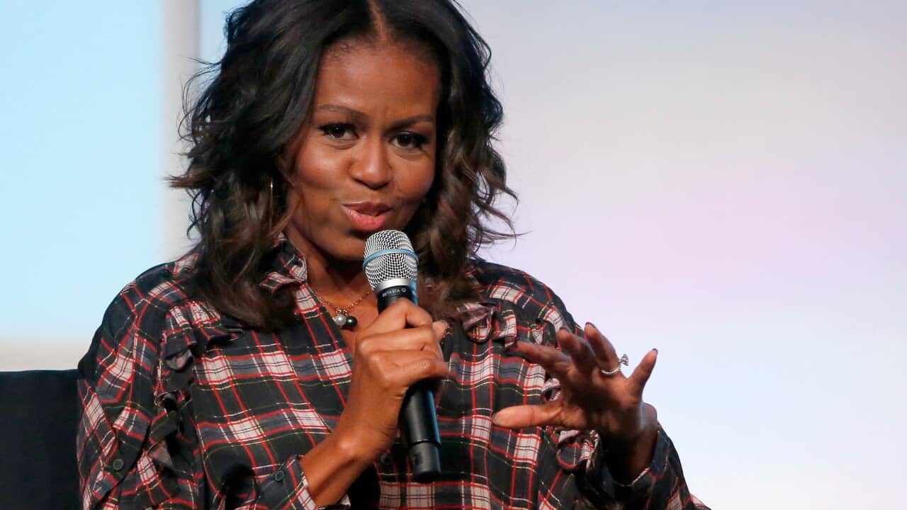 Former first lady Michelle Obama at the second day of the Obama Foundation Summit on November 1, 2017.
