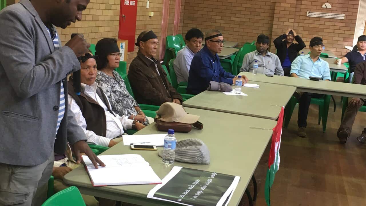 Protest event organized by Nepalese Indigenous Nationalities Forum Australia against local elections in Nepal on 5 March 2017.
