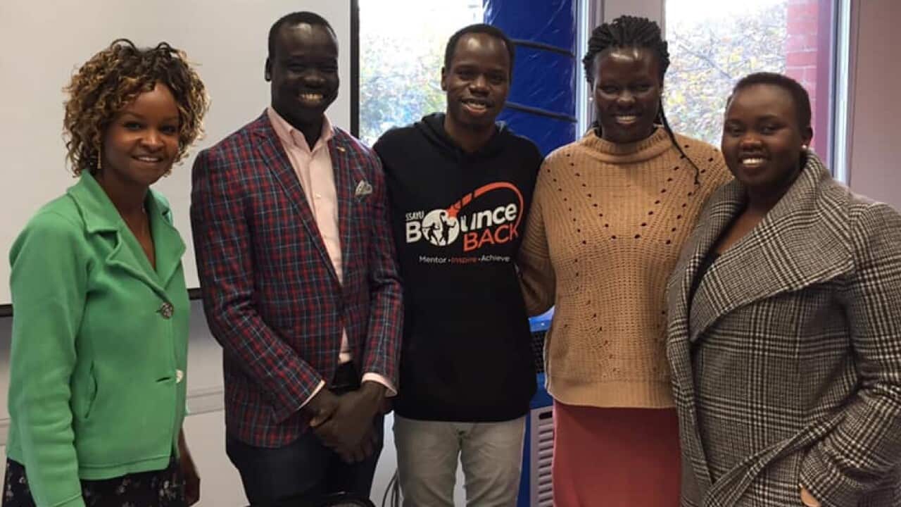 South Sudanese-Australian and professionals from different field during the mental health discussion