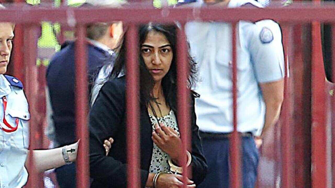 Sofia Sam leaving the court room