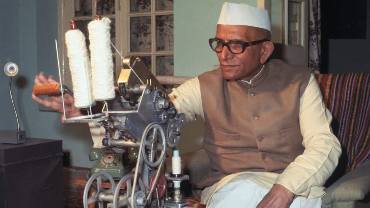 Former Indian Prime Minister Morarji Desai.