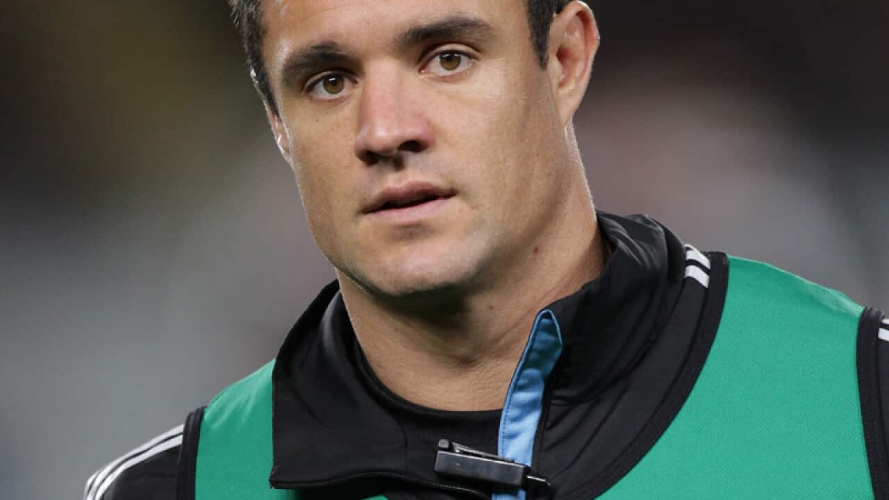 Five-eighth Dan Carter has been ruled out of the All Blacks' Bledisloe Cup side with a calf strain.