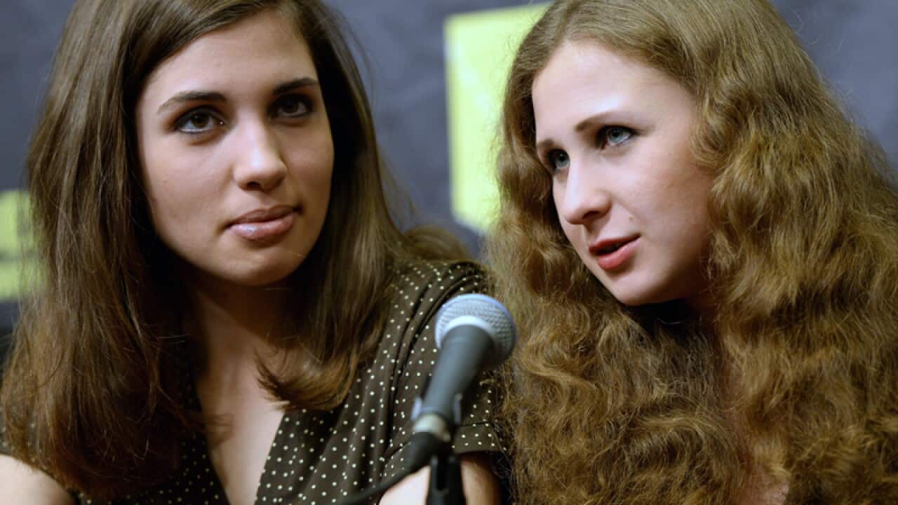 Pussy Riot's Nadezhda Tolokonnikova (L) and Maria Alyokhina