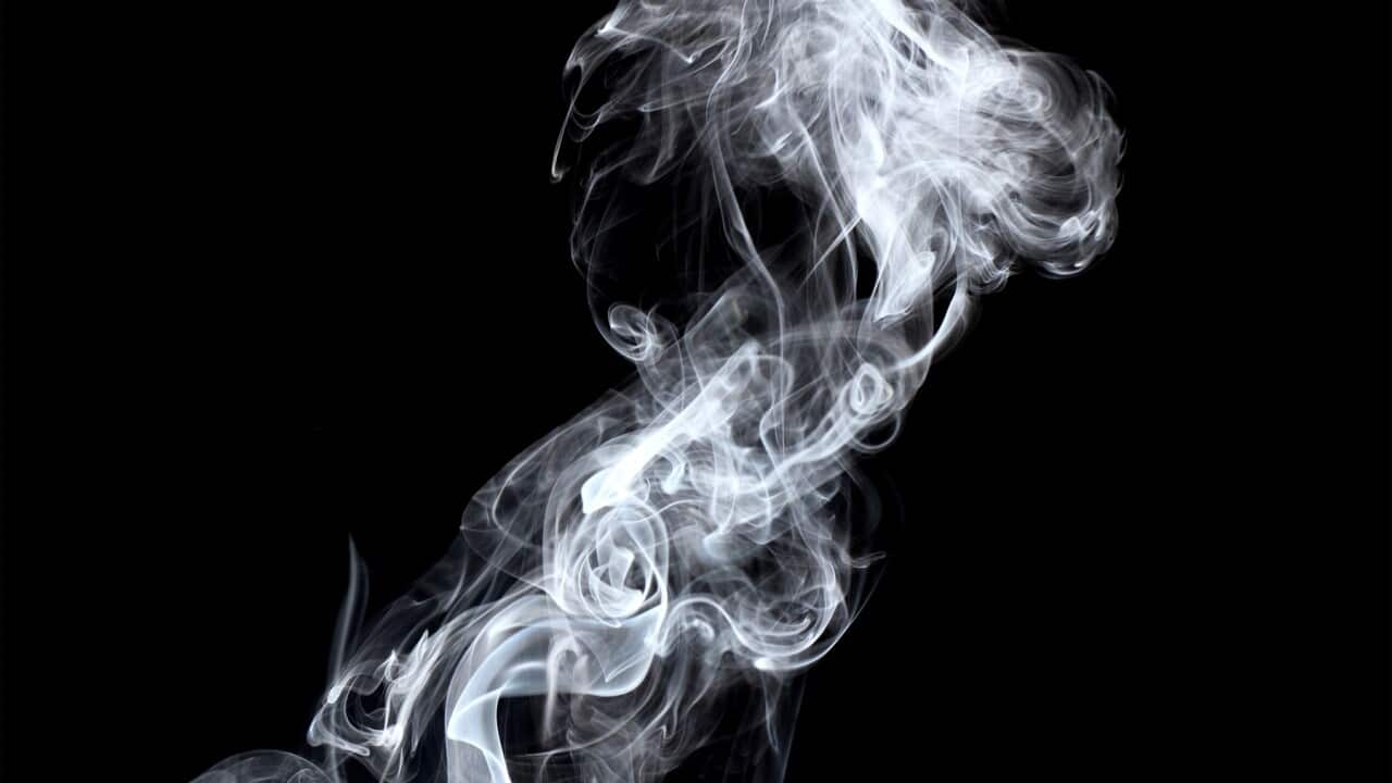 Texture closeup of smoke.