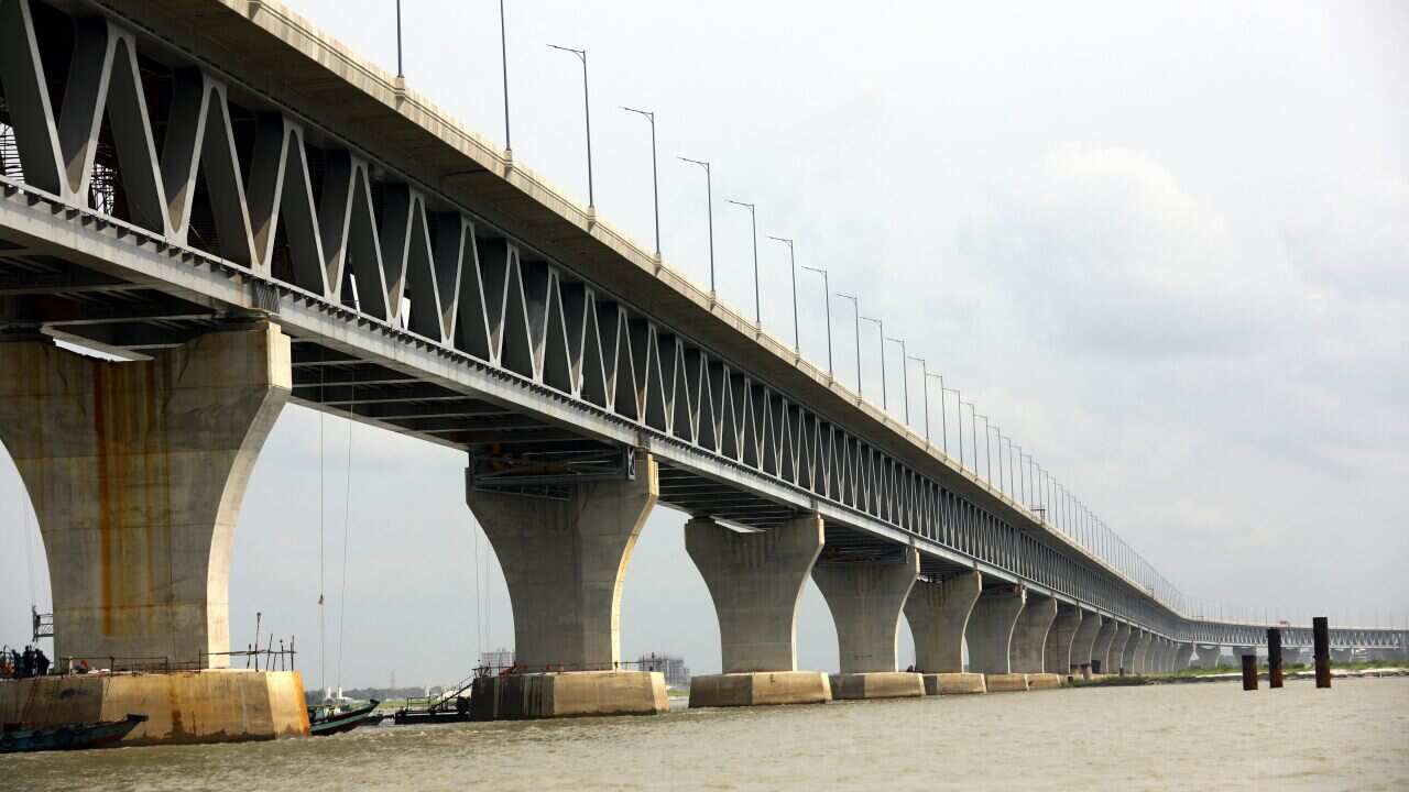 6.15-kilometre long Padma Bridge , The structure of the Padma Bridge is fully visible now.