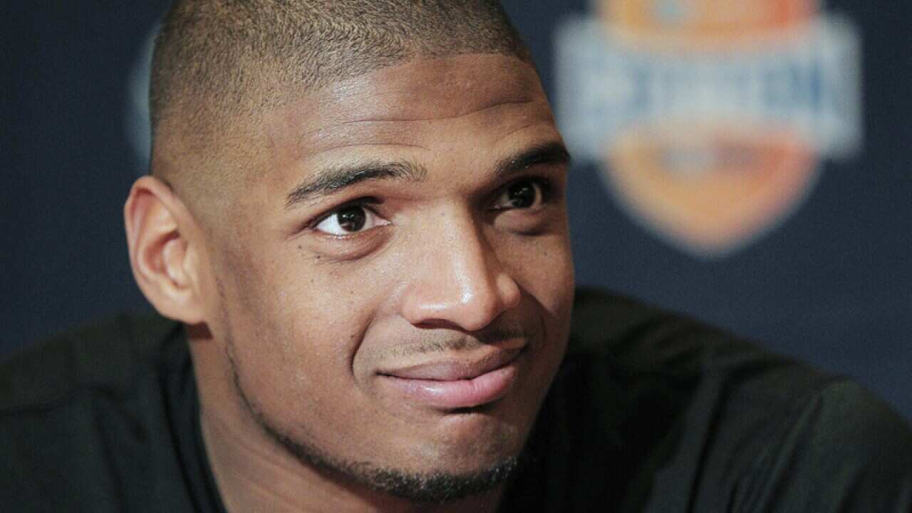 Prospective NFL player Michael Sam