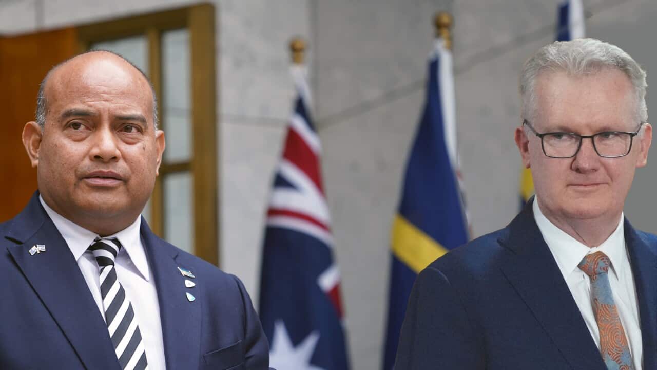 Nauru President David Adeang and Australian Home Affairs Minister Tony Burke.jpg