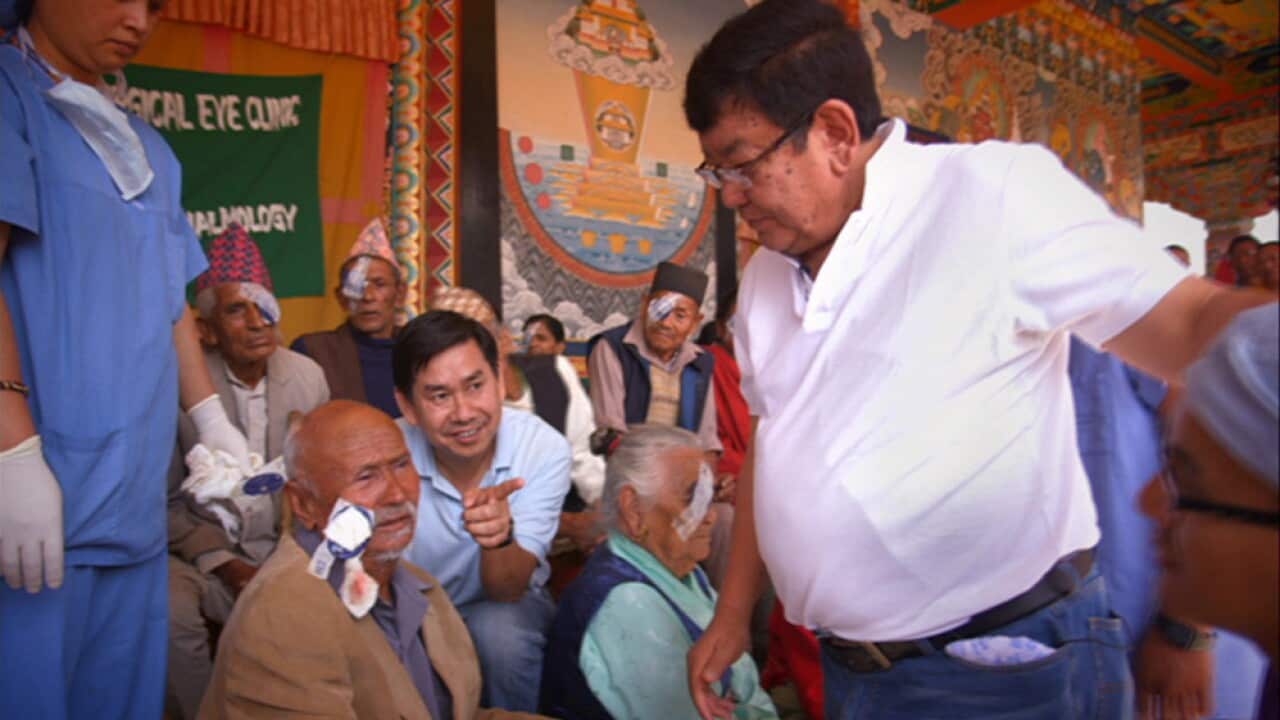 Dr Sanduk Ruit travels to the most remote parts of Nepal to restore people's sight.