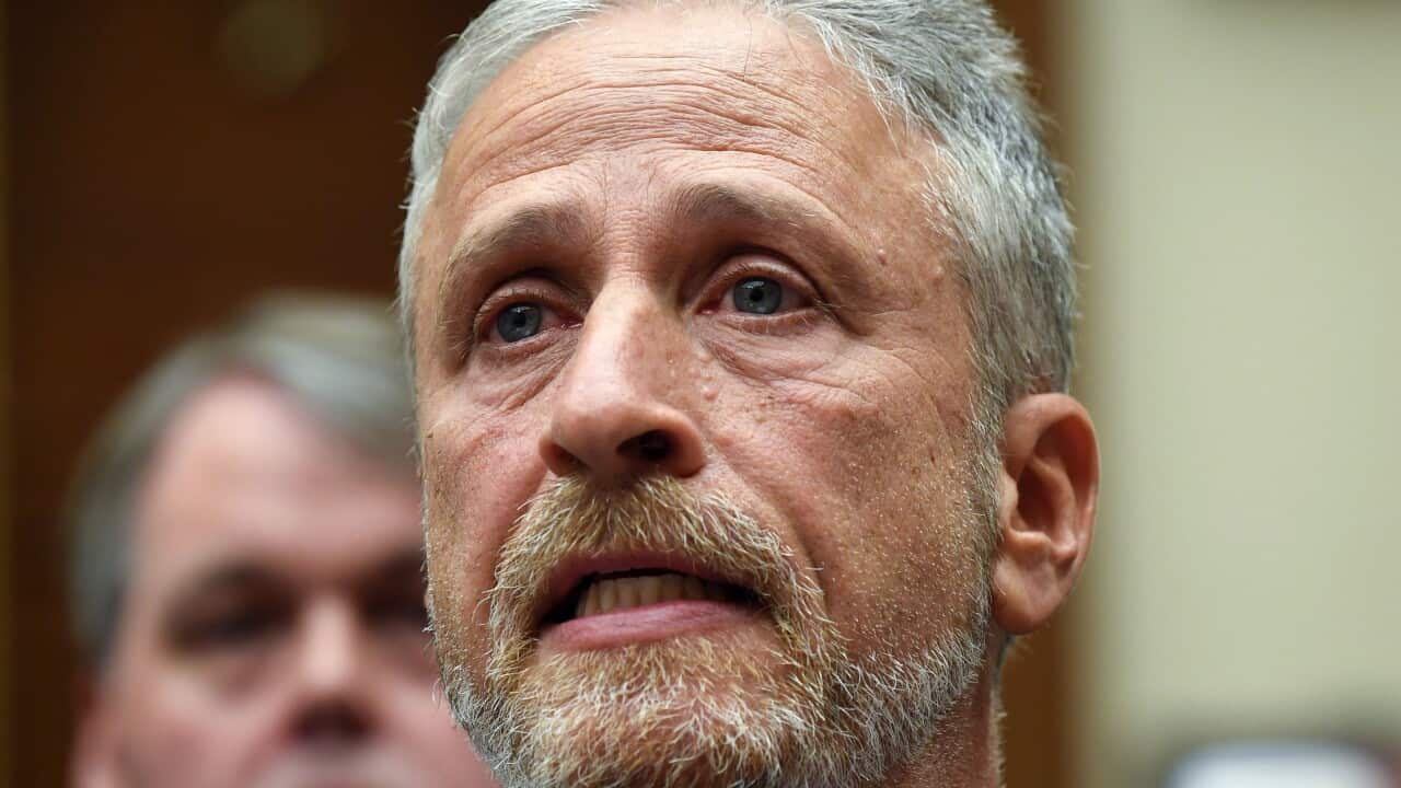 Jon Stewart testifies in front of the House Judiciary Committee on the need to reauthorie the September 11th Victim Compensation Fund.