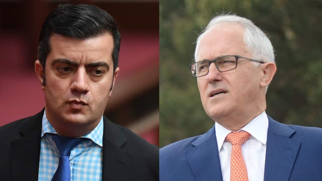File image of Labor Senator Sam Dastyari and Prime Minister Malcolm Turnbull