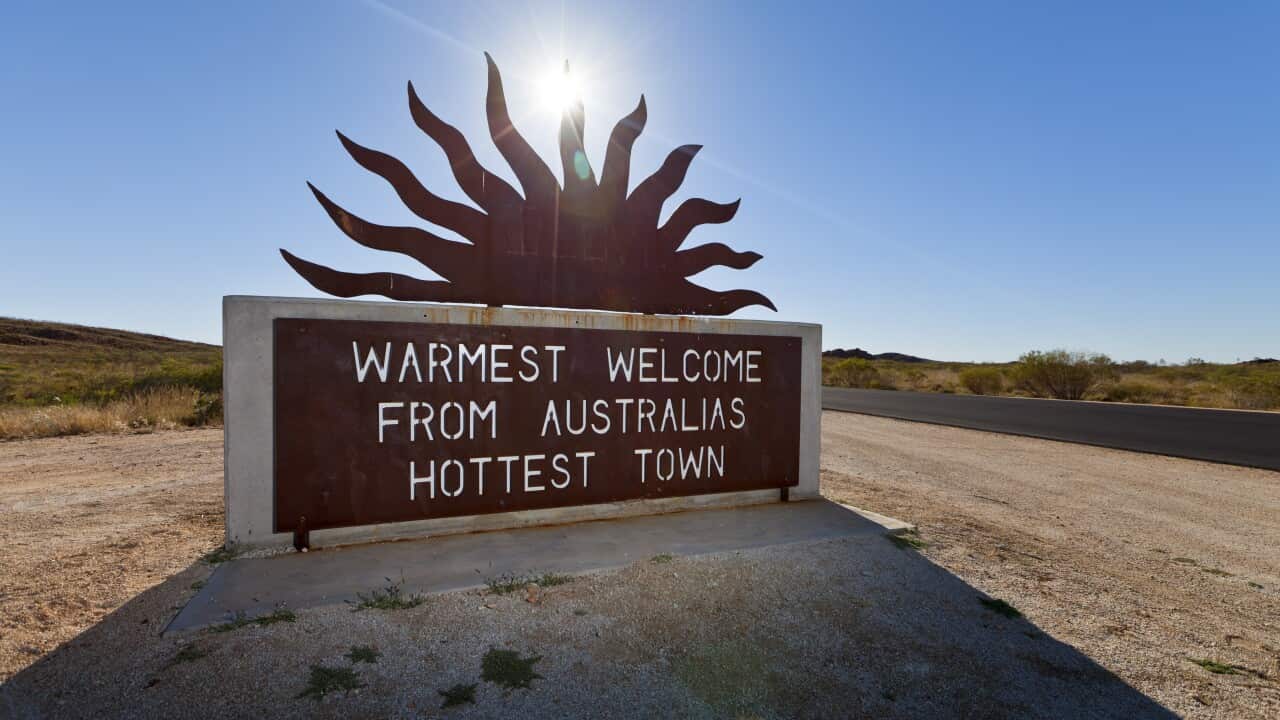 Road sign for Marble Bar, Western Australia