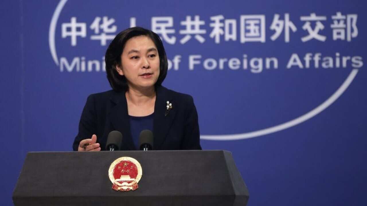 Hua Chunying, spokeswoman of China's foreign ministry, speaks at a regular press conference