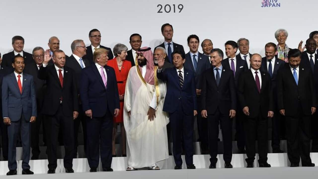 G20 World leaders on stage