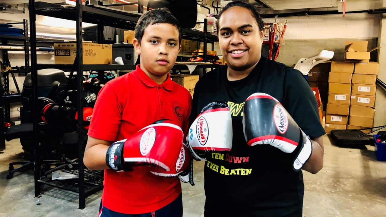 NRL player Lavina O'Mealey, right, is a senior mentor at the Clean Slate Without Prejudice program