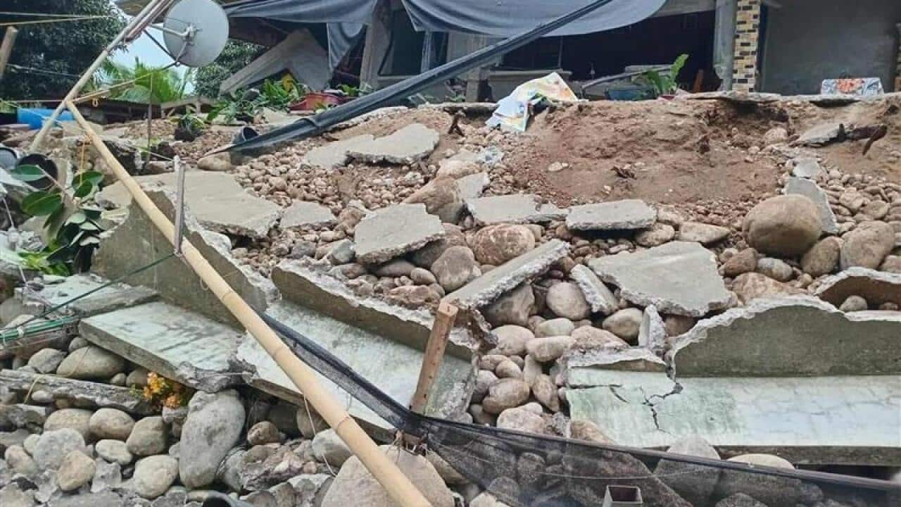 rubbles after Davao Earthquake