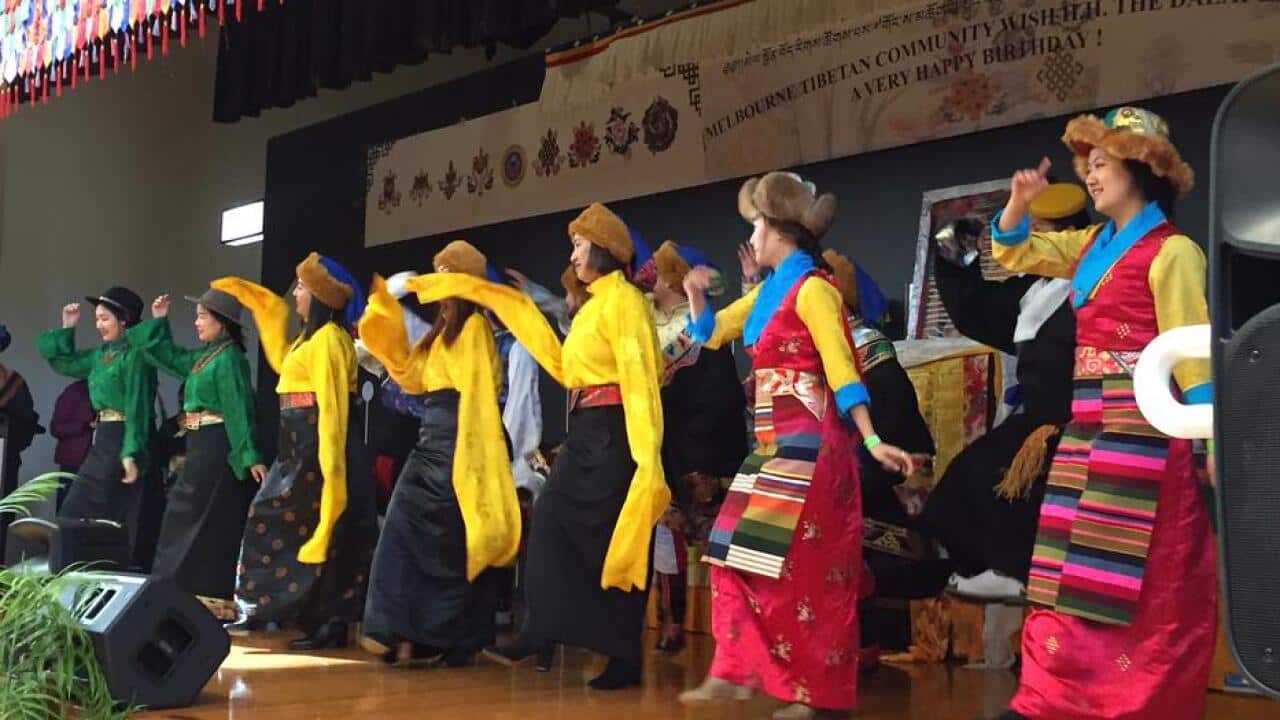 Tibetan in Dalai Latma's birthday ceremony