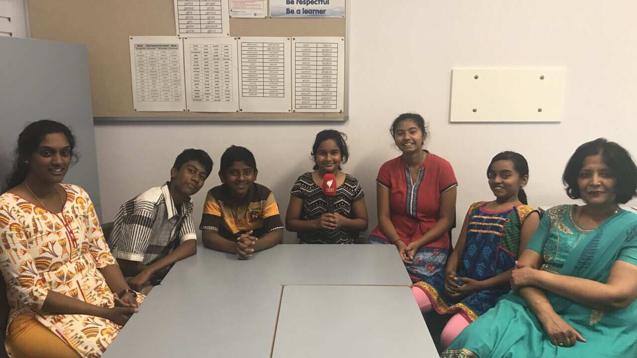 Homebush Tamil School Students with principal