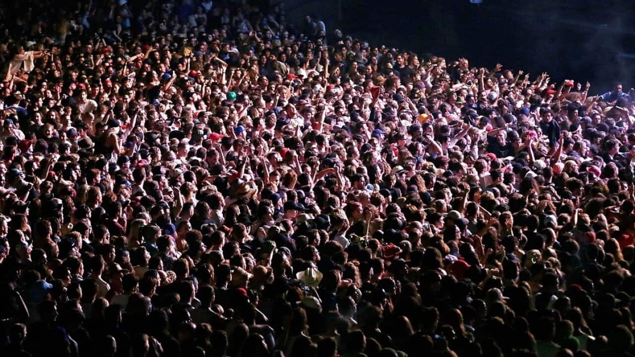 People at a concert in Sydney