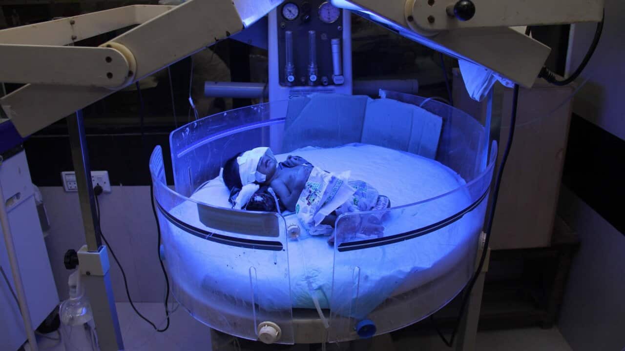 پاکستان میں بچی کا ٹائیفائڈ بخار کا علاج، فروری